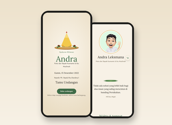 Tampilan tema Khitan Tasyakur