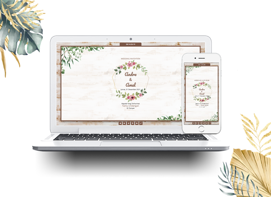 Tampilan tema Rustic